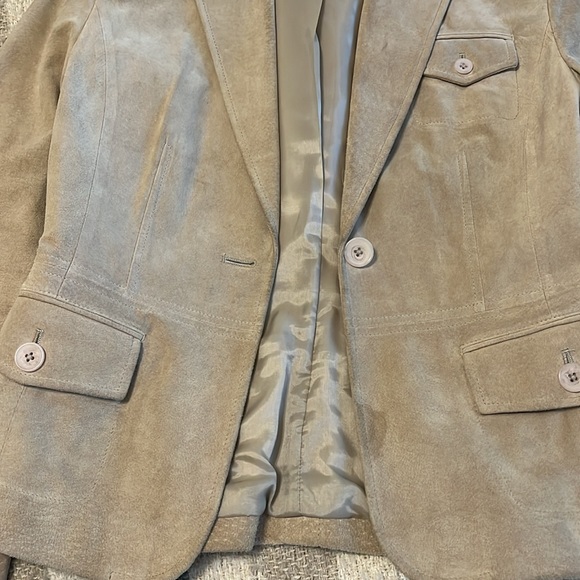 Ann Taylor Loft 100% Leather Jacket Size 4 Tan Leather Jacket - Picture 12 of 12